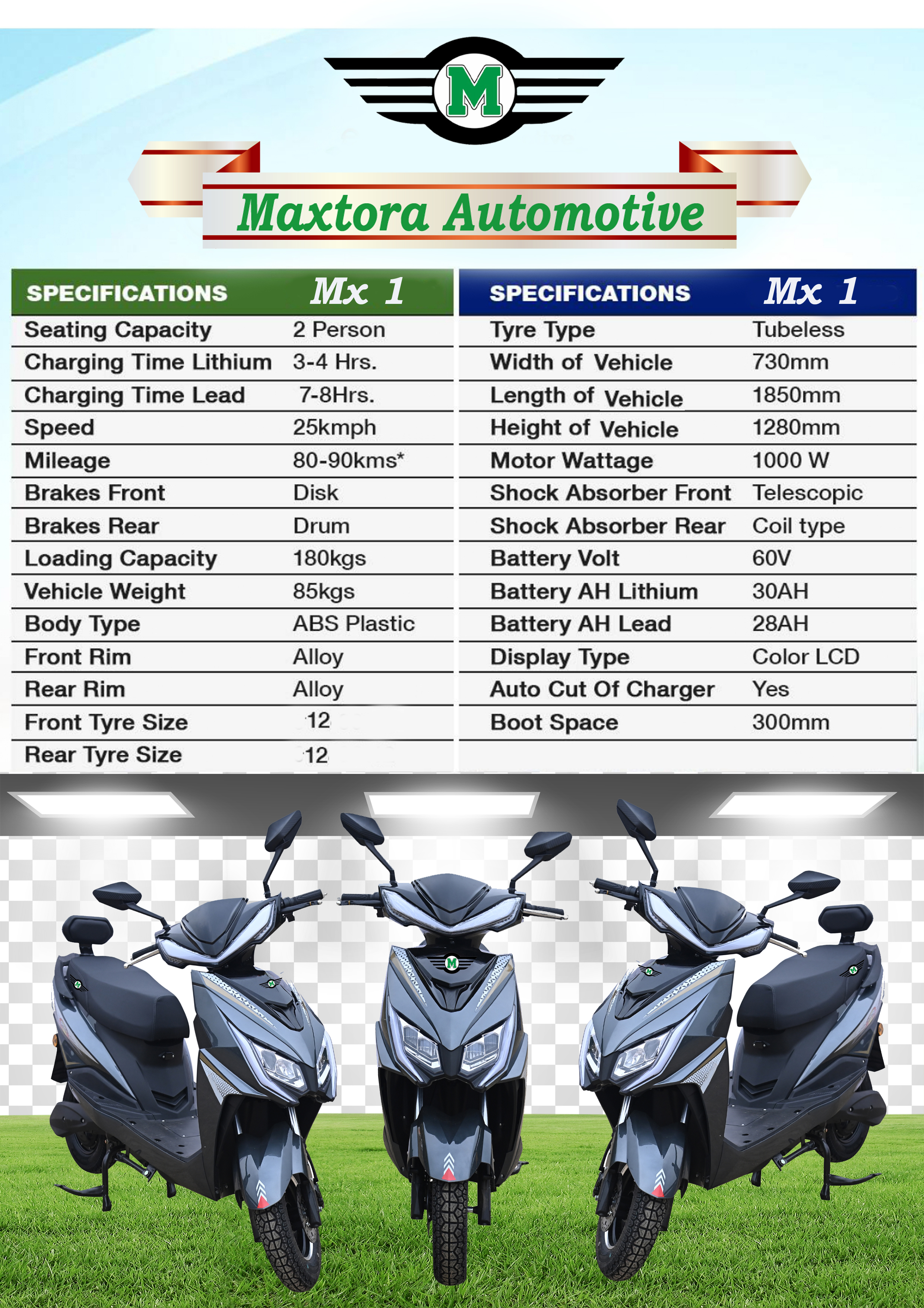 Maxtora Mx 1 — Full Specification Sheet